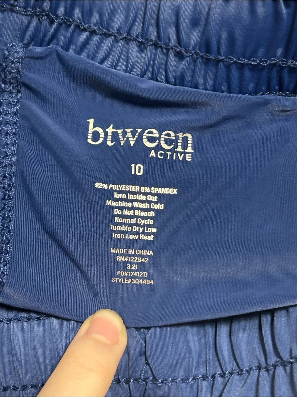 btween Navy Athletic Layered Running Shorts